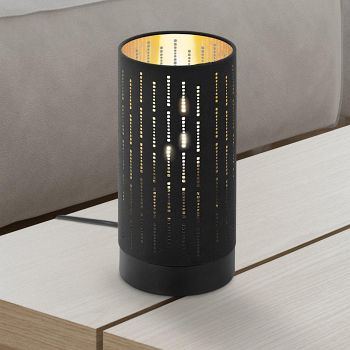 Varillas Steel Fabric Black/Gold Table Lamp 98314