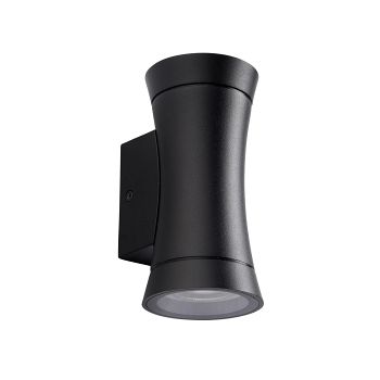 Camber IP44 Textured Black Outdoor Double Wall Light 95554