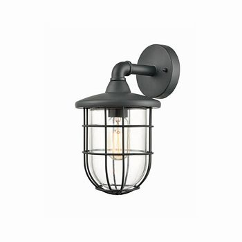 Delisha Charcoal Grey Cage Effect Outdoor Wall Light FRA107
