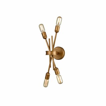 Sara Antique Gold Four Arm Wall/Ceiling Fitting FRA375