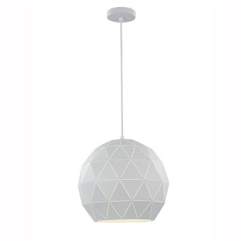 Tangent Large White Finish Ceiling Pendant PCH147