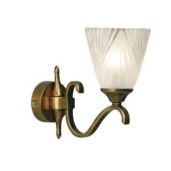 Columbia Single Antique Brass Wall Light 63452