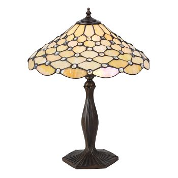 Pearl Dark Bronze Tiffany Table Lamp 64301