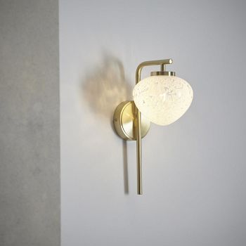 Catha Satin Brass Single Wall Light Catha-1SB