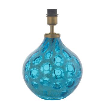 Teal Artisan Glass Lamp Base Ardisia-T