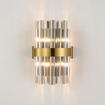 Boise Four Light Wall Fitting Smoked Glass