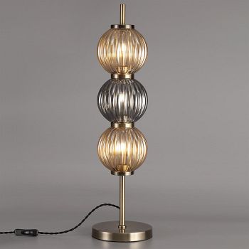 Riverside 3 Light Antique Brass Table Lamp LT30409
