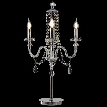 Henderson Triple Glass And Chrome Crystal Table Lamp LT31177