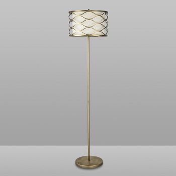 Oakland Aged Gold And Cream Floor Lamp LT31254
