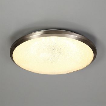 Utah IP44 Large LED Satin Nickel Bathroom Ceiling light LT30605