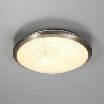 Utah IP44 Small LED Satin Nickel Bathroom Ceiling light LT30604