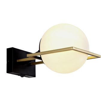 Chandler Black And Gold Finish Switched Wall Light LT30435