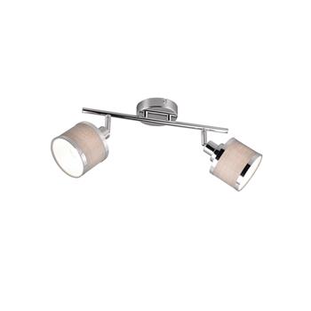 Arosa Polished Chrome And Grey Two Light Ceiling Spot 812100206
