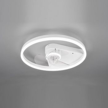 Borgholm Ring LED Matt Black Ceiling Fan