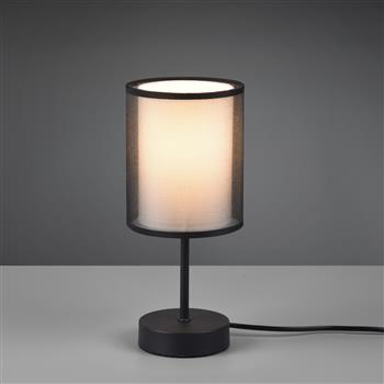 Burton Matt Black Cylinder Table Lamp 511400132