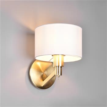 Cassio White Shade Single Switched Wall Light
