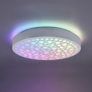 Chizu Large Polycarbonate RGB Flush Ceiling Fitting 