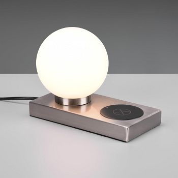 Chloe Opal Glass Phone Charging Touch Table Lamp