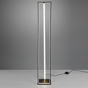 Edge Black And Brass Dimmable LED Floor Lamp 426810132