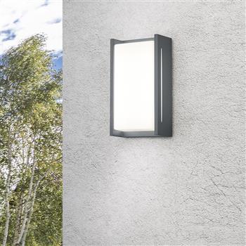 Indus IP54 LED Anthracite Outdoor Wall Light 227360142