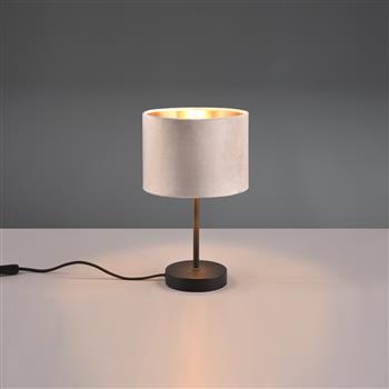 Julieta Matt Black & Fawn Velvet Table Lamp 519000144