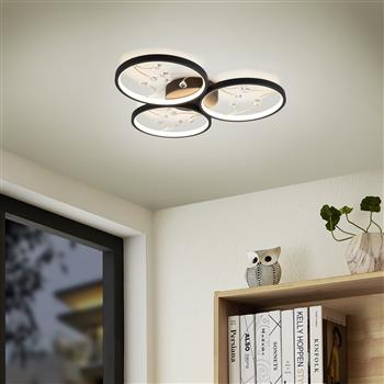 Groovy LED Triple Round Flush Ceiling Fitting 