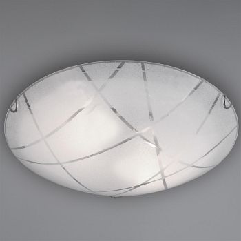 Sandrina Double Flush Light Textured White Glass 601200200