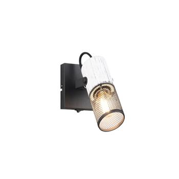 Tosh Black And White Single Wall Light 804370134