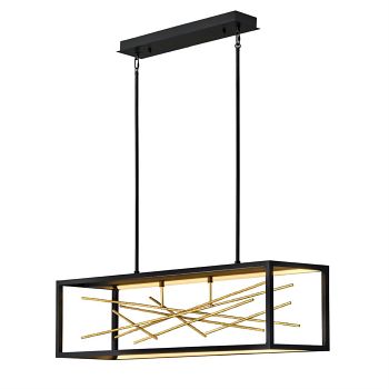 Black And Gilded Gold LED Dimmable Pendant QN-STYX-LED-ISLE-BG