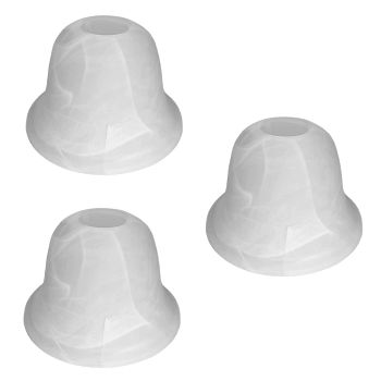 CTAG001 Pack Of Three White Alabaster Glass Shades