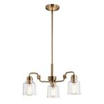 Aivian 3 Light Weathered Brass Ceiling Pendant or Semi-Flush Fitting KL-AIVIAN3-WBR