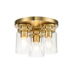 Brinley Semi-Flush Brushed Brass Ceiling 3 Light KL-BRINLEY-F-BB