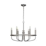 Capitol Hill Brushed Nickel 6 Light Multi-Arm KL-CAPITOL-HILL6-BN