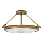 Collier Heritage Brass Semi-Flush Ceiling Light HK-COLLIER-SF-M