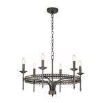 Crown Six Arm Iron Gate Finish Ceiling Light CROWN6
