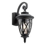 Outdoor Wall Lantern IP44 Rated Textured Black Finish KL-ADMIRALS-COVE-L