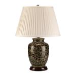 Small Table Lamp Black Glaze Finish Gold Detail MORRIS-TL-SMALL