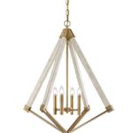 Large View Point Weathered Brass & Whitewash Wood Effect Pendant QZ-VIEW-POINT-L