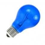 Blue GLS 60W ES Colourglazed Lamp Bulb
