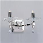 Clovelly Nickel And Crystal Double Wall Light IX0414