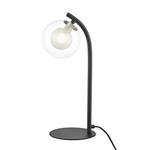 Remy Matt Black & Chrome Curved Table Lamp PGH1806/TL/CH/MBLK
