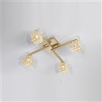 Avignon Gold Cube Semi Flush Fitting PGH01515/04/PL/G