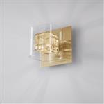 Avignon Gold Cube Single Wall Light PGH01515/01/WB/G