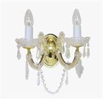 Marie Theresa Polished Gold Crystal Double Wall Light CP00150/02/WB/G