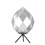 Zoe Chrome Glass & Matt Black Tripod Table Lamp PG1807/01/TL/CH/BLK