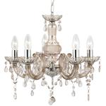 Marie Therese Chrome and Mink 5 Arm Chandelier 1455-5MI