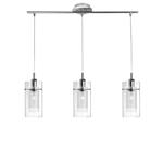 Duo Chrome and Clear Glass Ceiling Pendant Light 3303-3CC