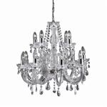 Marie Therese 12 Light Chrome and Clear Crystal Chandelier 399-12