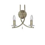 Ascona Antique Brass Double Wall Light 4162-2AB