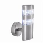 India LED Satin Silver Outdoor Wall Light 5308
